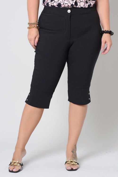 Calça Corsário Plus Size Banana em Alfaiataria