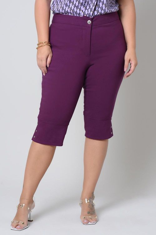 Calça Corsário Plus Size Banana em Alfaiataria