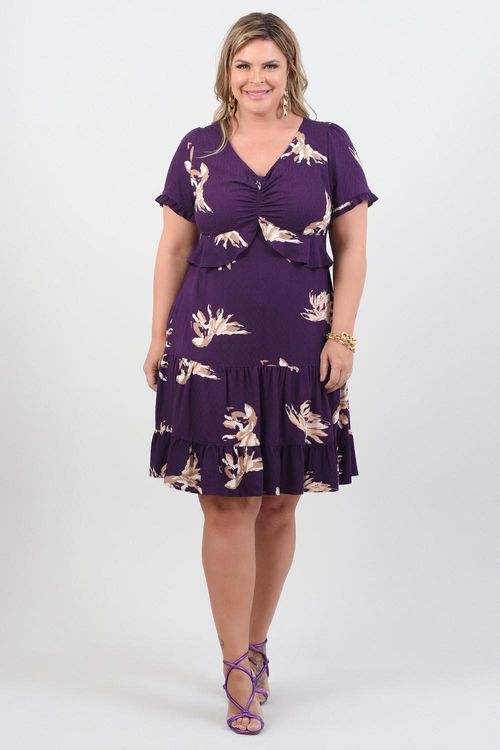 VESTIDO PLUS SIZE VIVARA MÉDIO TERESÓPOLIS