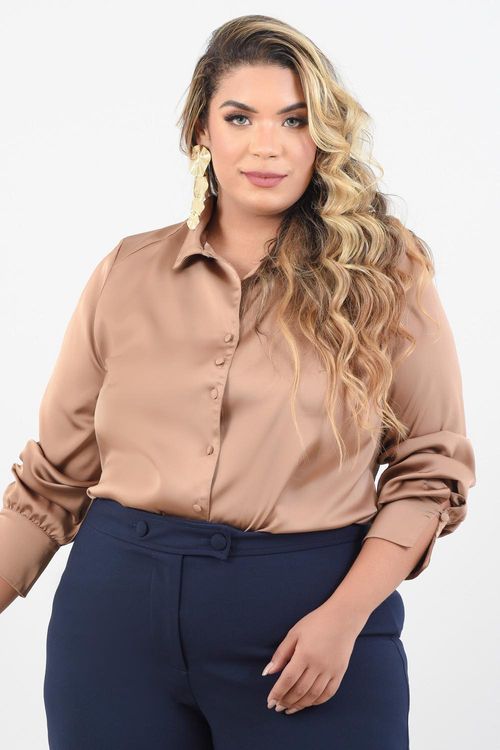 Camisa Plus Size Hera Manga Longa Urubici