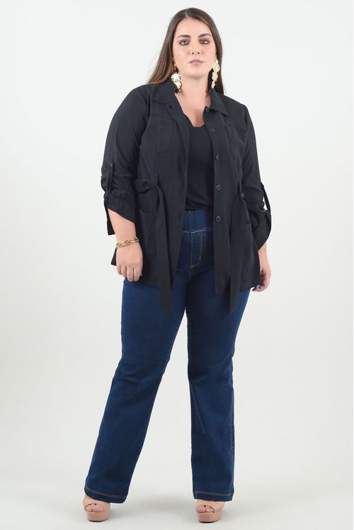 PARKA PLUS SIZE CAMANDUCAIA MANGA LONGA
