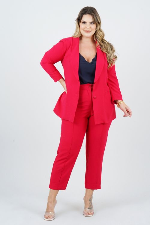 BLAZER PLUS SIZE PÔR-DO-SOL MANGA LONGA