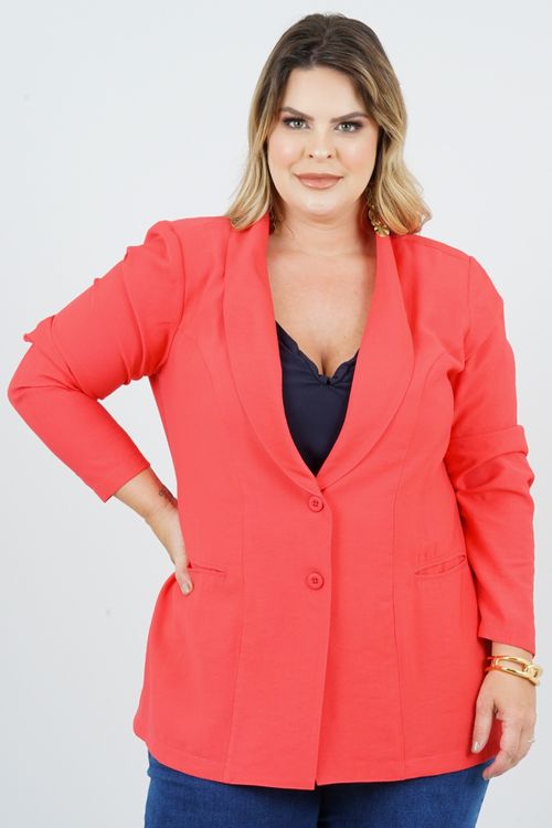 BLAZER PLUS SIZE PORTO DE GALINHAS MANGA LONGA