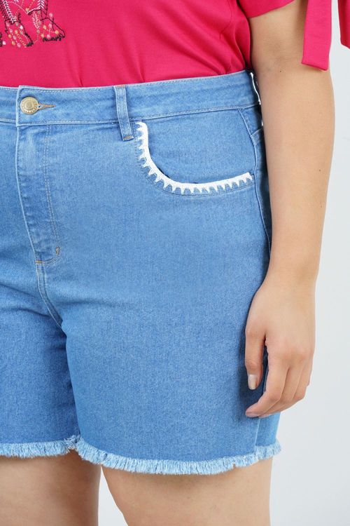 SHORTS MOM PLUS SIZE TRANCOSO JEANS