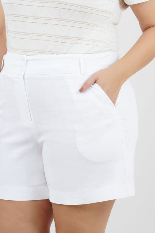 SHORTS PLUS SIZE BOIÇUCANGA LINHO