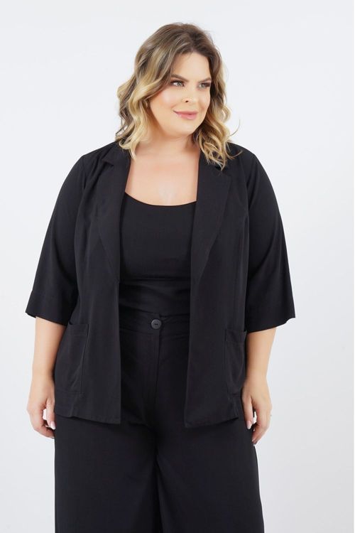 BLAZER PLUS SIZE TAMBABA MANGA LONGA