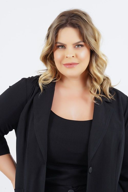 BLAZER PLUS SIZE TAMBABA MANGA LONGA