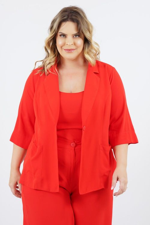 BLAZER PLUS SIZE TAMBABA MANGA LONGA