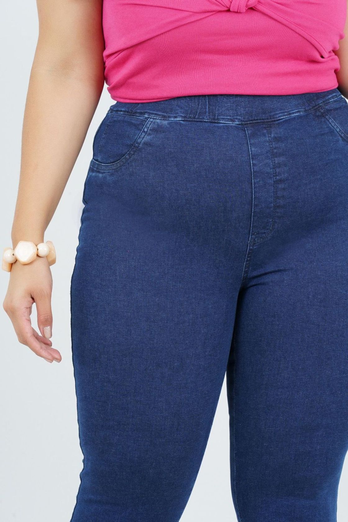 Calça Jegging Plus Size Rosa Jeans - Program Moda