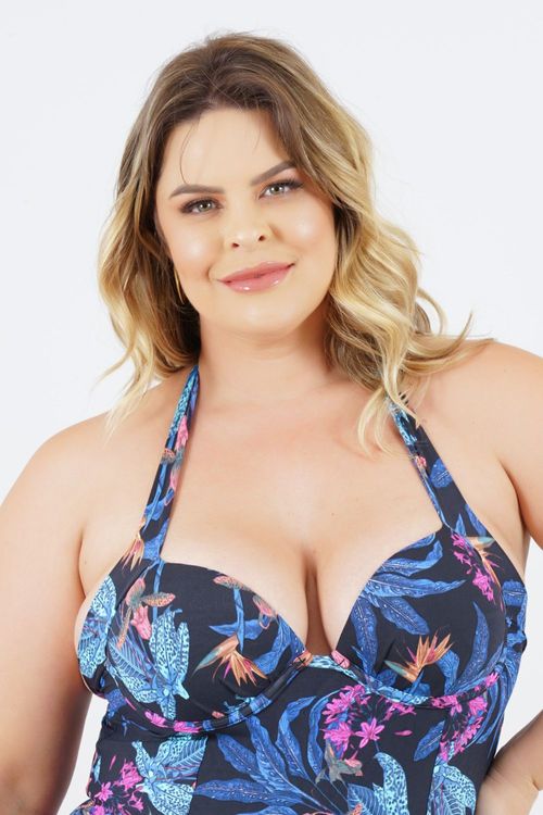 MAIÔ PLUS SIZE ESTAMPADO PRAIA DA SOLIDÃO
