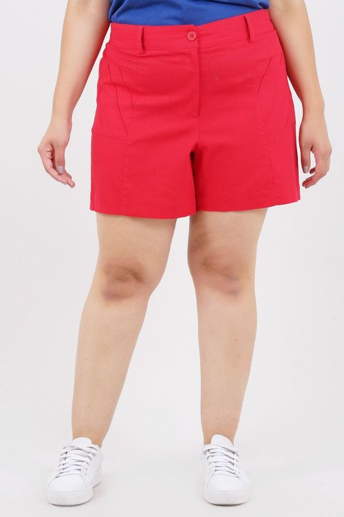SHORTS PLUS SIZE PRAIA DO CACHADAÇO LINHO