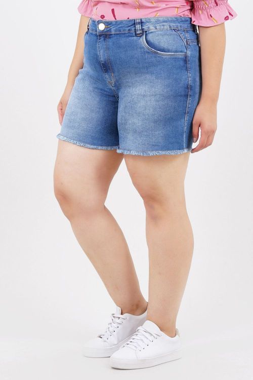 SHORTS MOM PLUS SIZE TRANCOSO JEANS