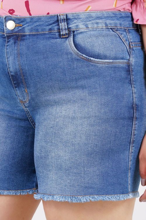 SHORTS MOM PLUS SIZE TRANCOSO JEANS