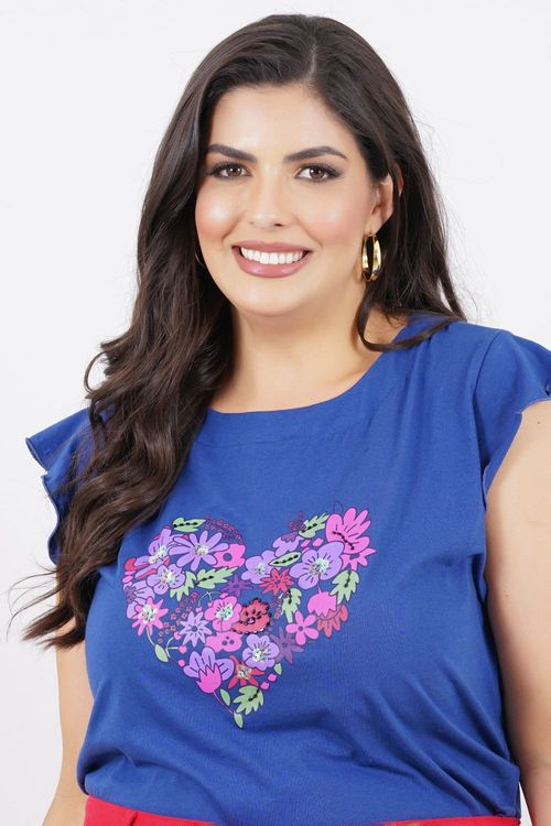 BLUSA PLUS SIZE RAFFINE LAGOA DOCE