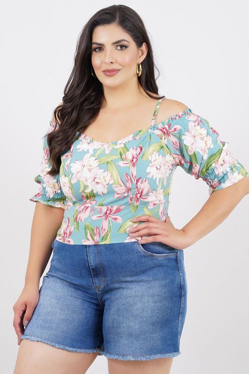 Blusa Plus Size Cropped Mongaguá