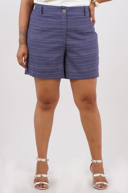 SHORTS PLUS SIZE PITUBA LINHO