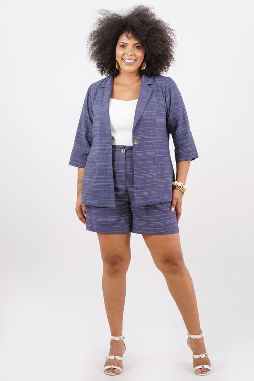 SHORTS PLUS SIZE PITUBA LINHO