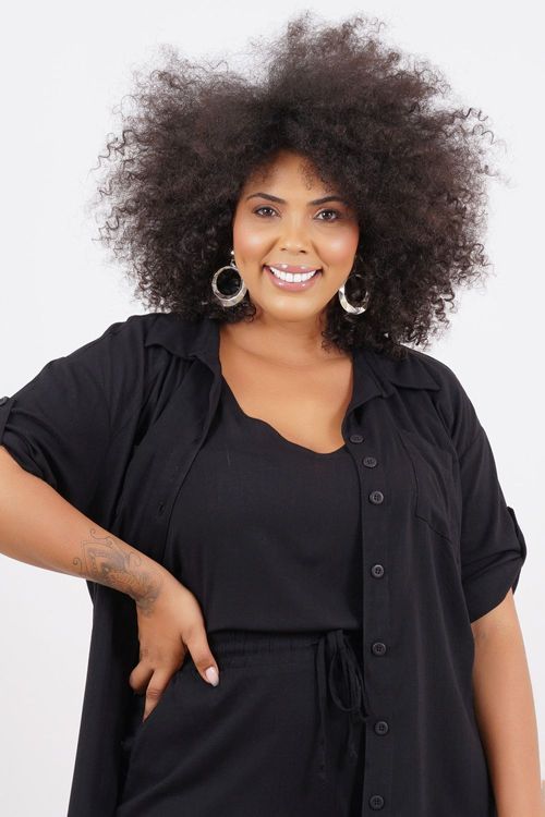 CAMISA PLUS SIZE RIBEIRÃO DA ILHA MANGA 3/4