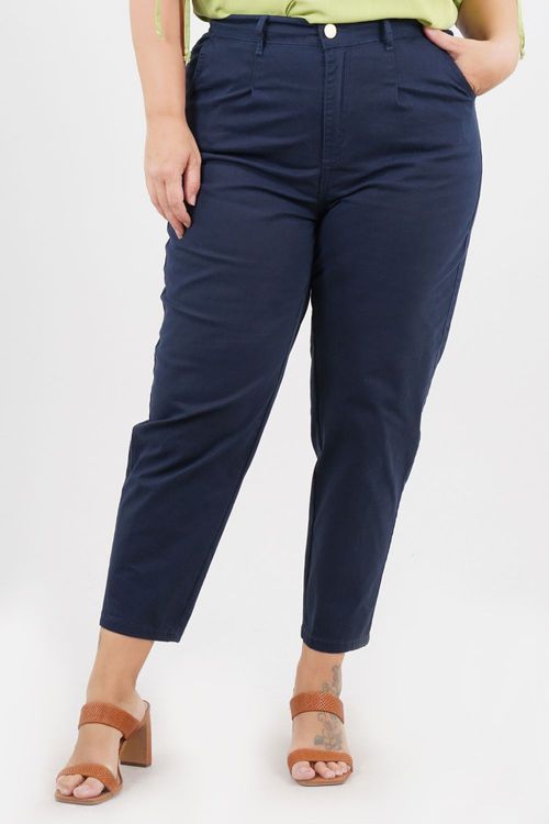 CALÇA MOM PLUS SIZE CARIBE PEDRA MOLE