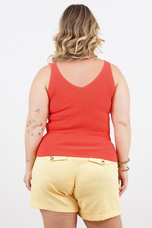 Regata Tricot Plus Size Trancoso