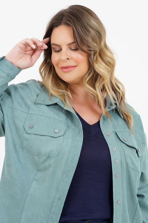 Camisão Plus Size Veludo México Manga Longa
