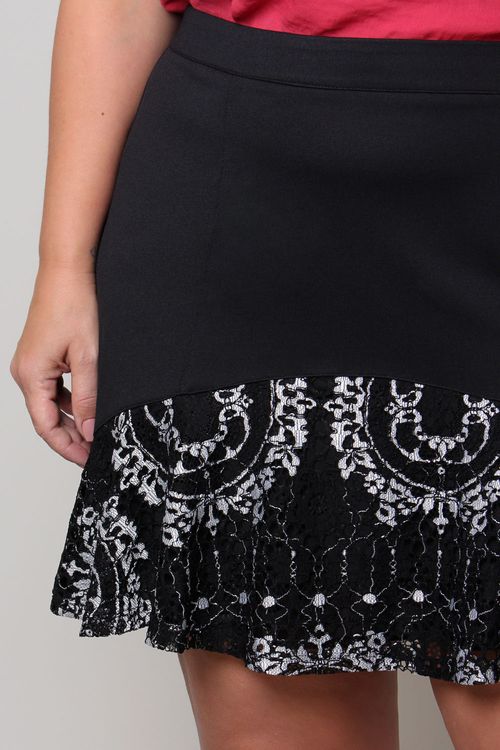 Saia Plus Size Caiena com Detalhe