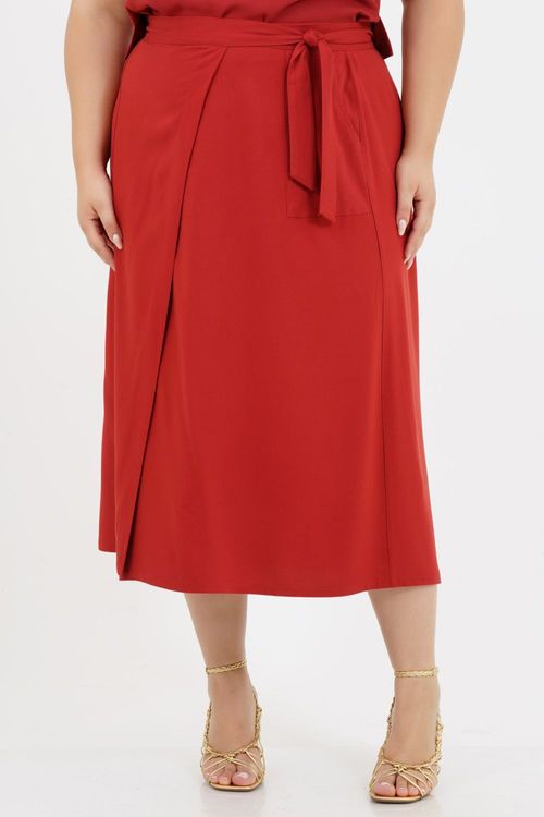 Saia Plus Size Pareô Nepal Midi