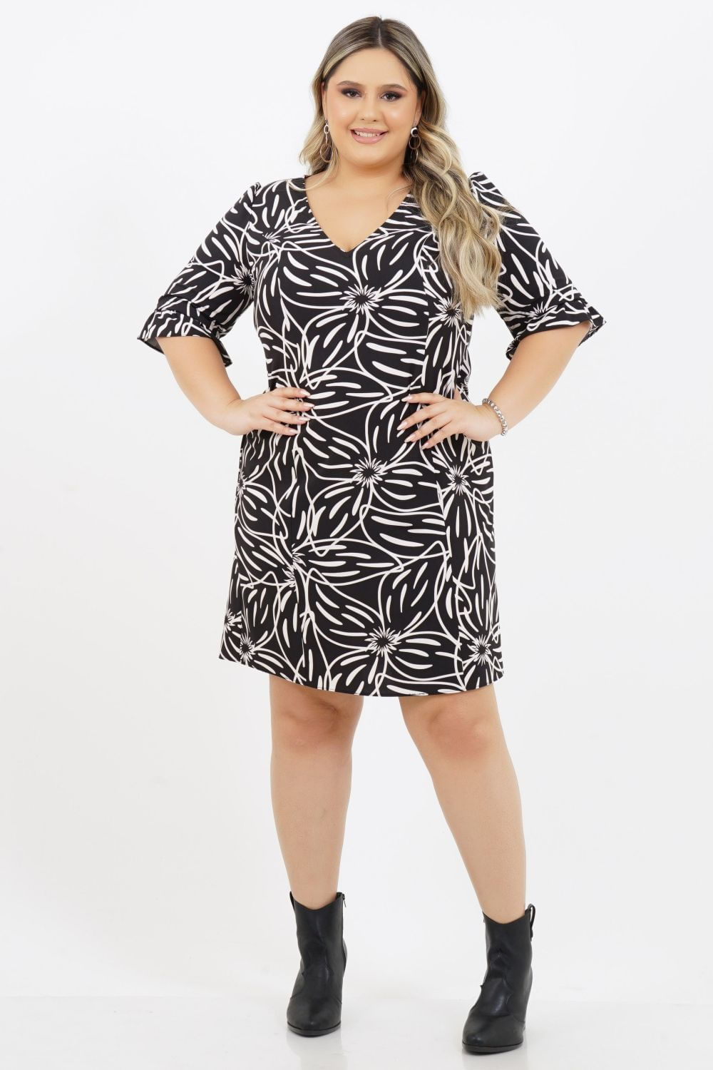 Vestido Plus Size Singapura Médio - Program Moda | Moda Plus Size Feminina