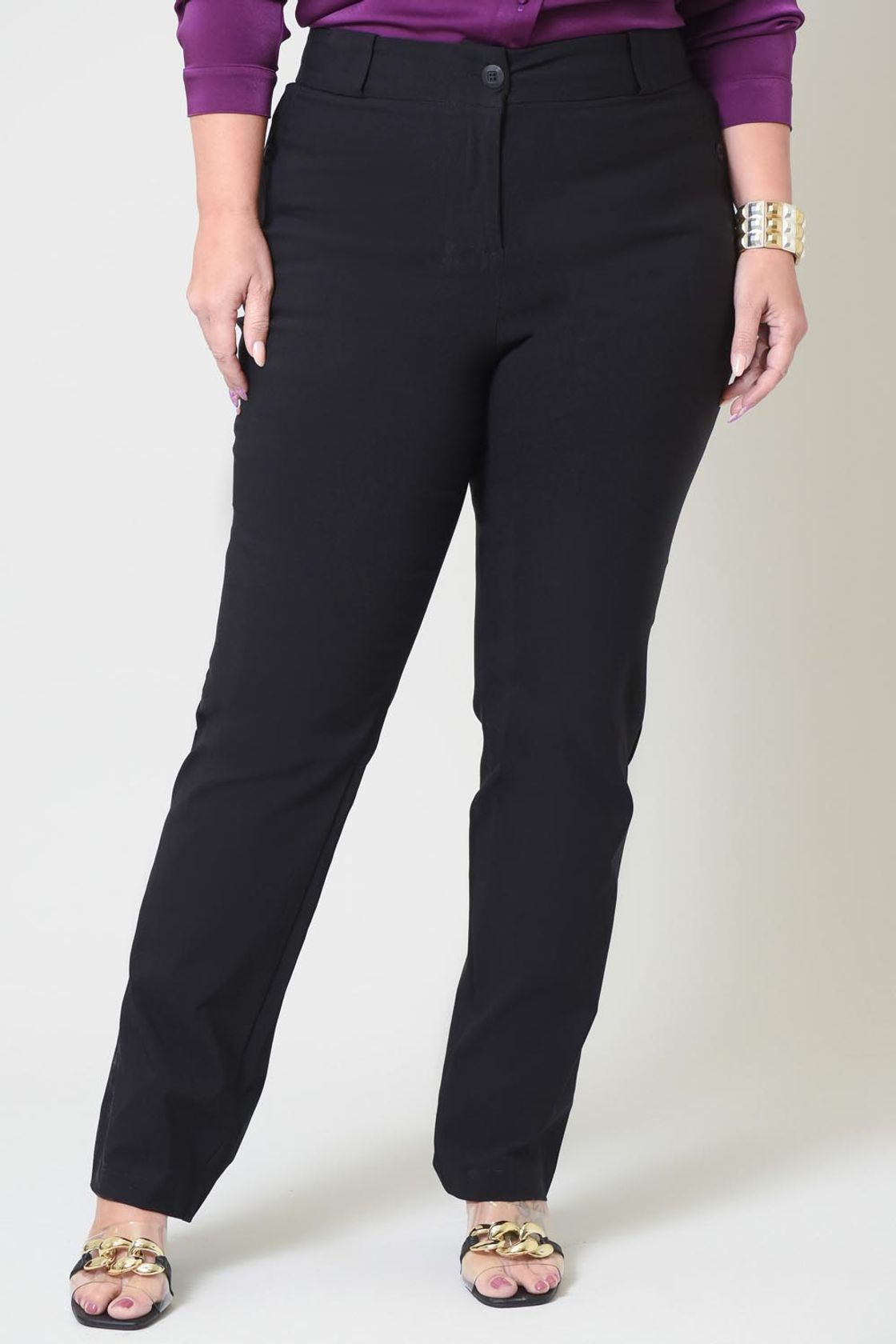 Calça Reta Plus Size Ivete Jeans - Program Moda