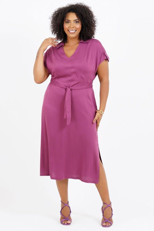 Vestido Plus Size Lesoto Midi