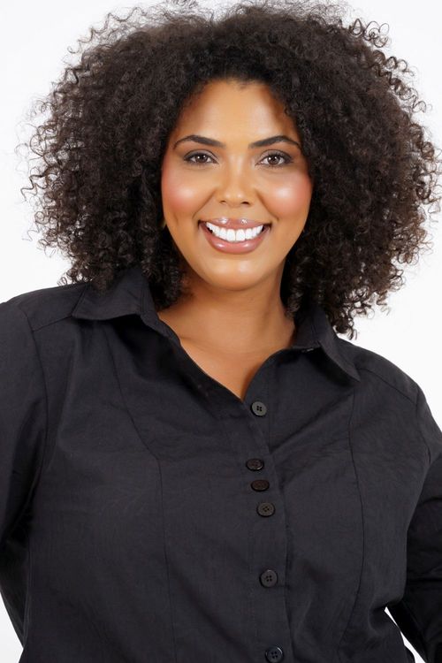 Camisa Plus Size Feminino Lituânia Manga Longa