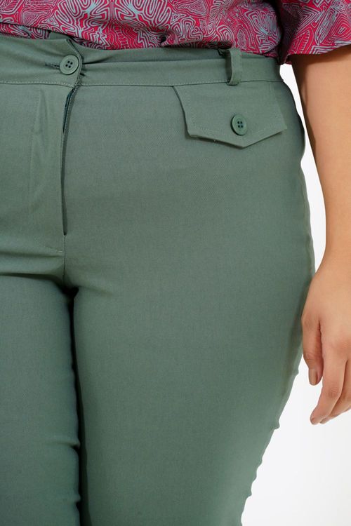 Calça Reta Plus Size Bengaline Nigéria