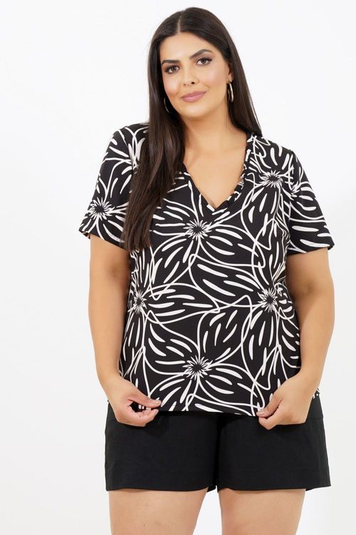 Blusa Plus Size Turcomenistão Manga Curta