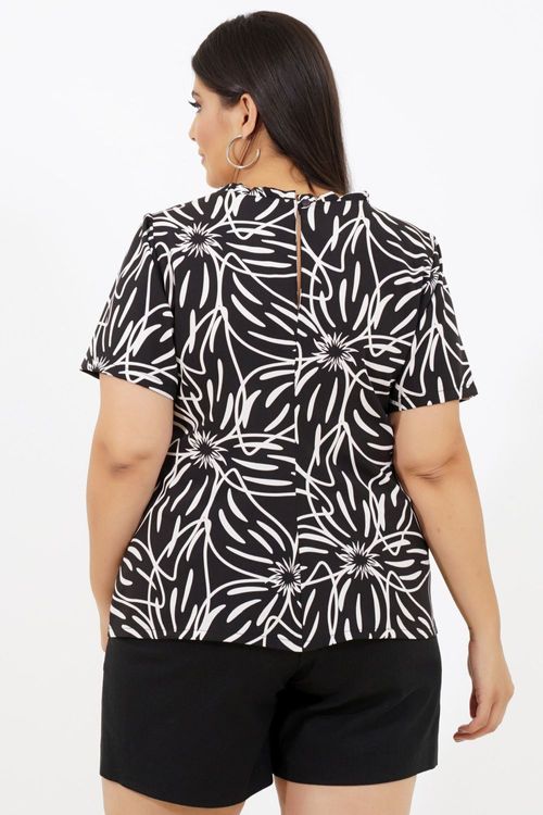 Blusa Plus Size Turcomenistão Manga Curta