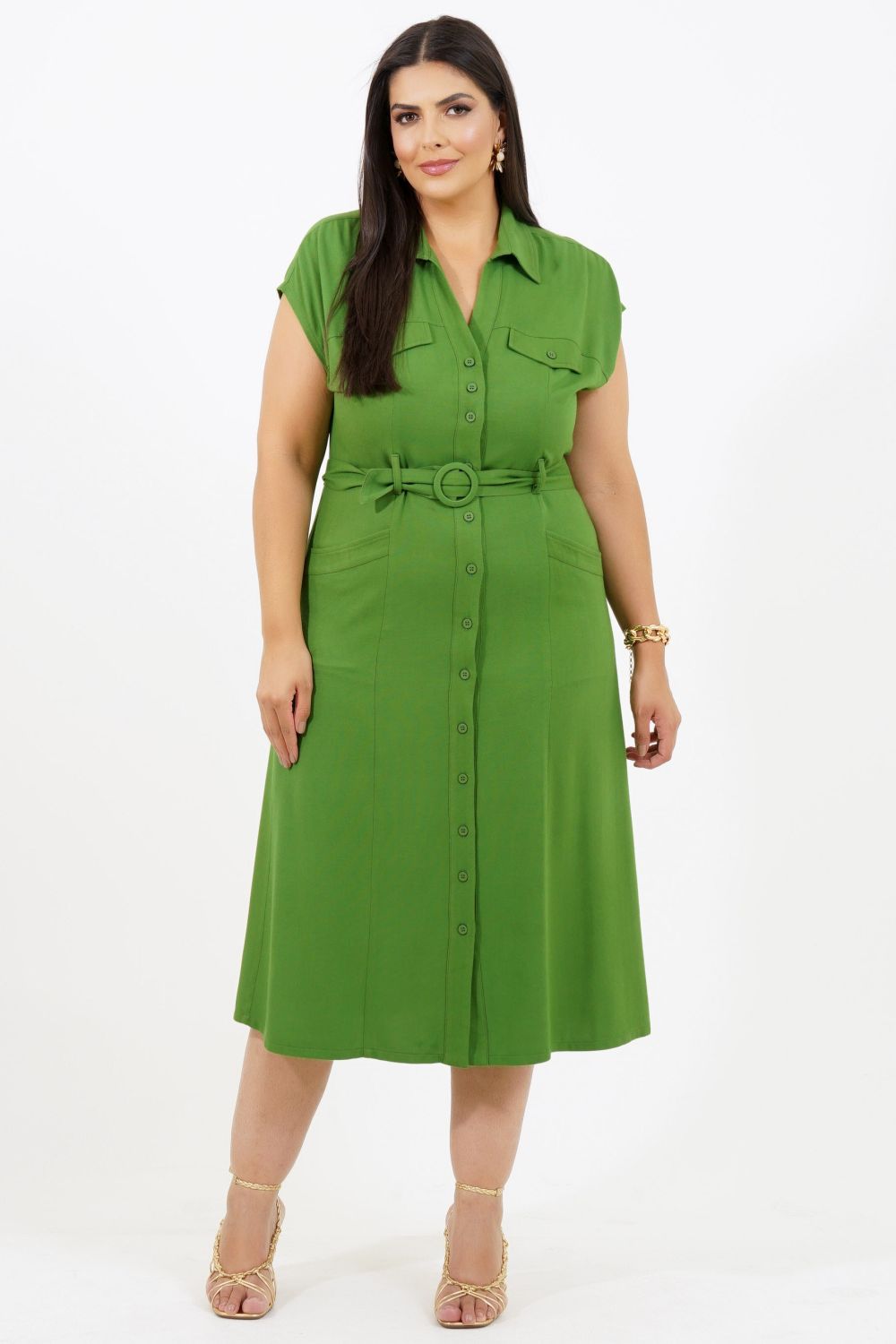 Green sundress plus sales size