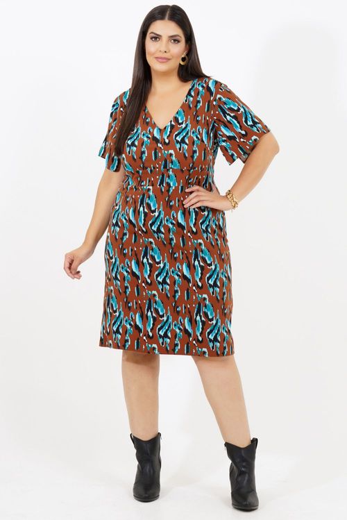 Vestido Plus Size Vanuatu Médio
