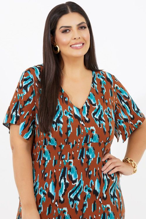 Vestido Plus Size Vanuatu Médio