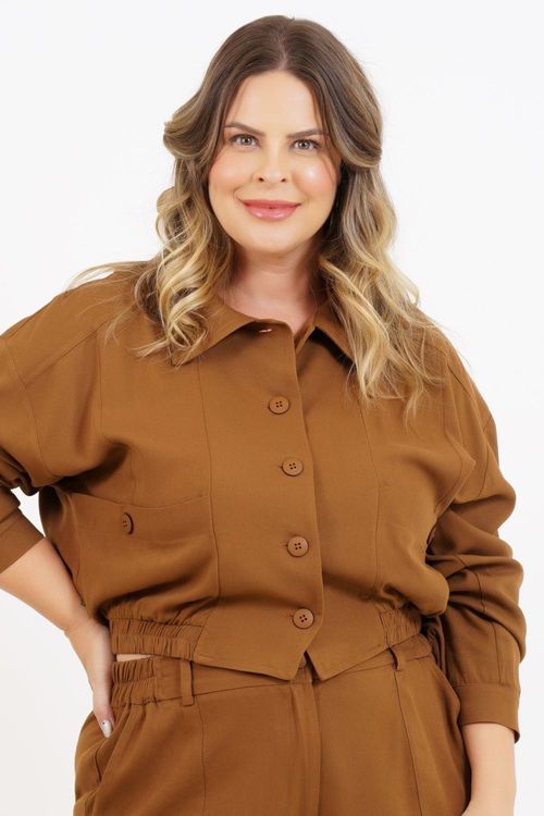 Jaqueta Plus Size Egito Manga Longa