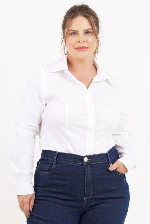 Camisa Plus Size Santa Lúcia Manga Longa