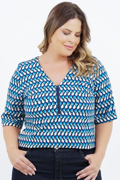Blusa Plus Size Tajiquistão Manga Curta