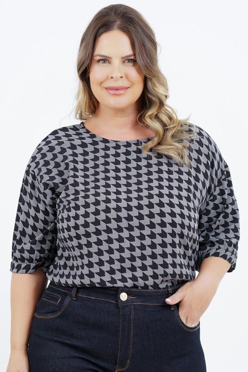 Blusa Plus Size Bósnia e Herzegovina Manga Curta