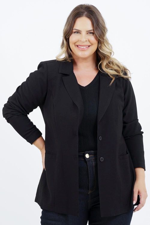 Blazer Plus Size Cazaquistão Manga Longa