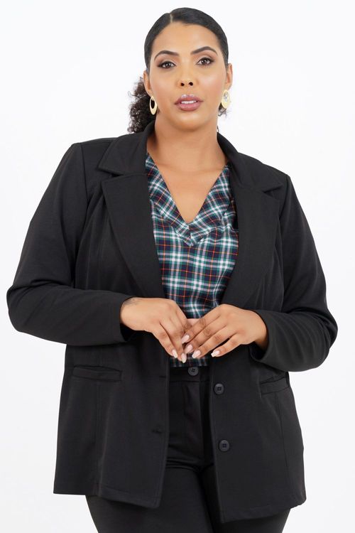 Blazer Plus Size Chiloé Manga Longa