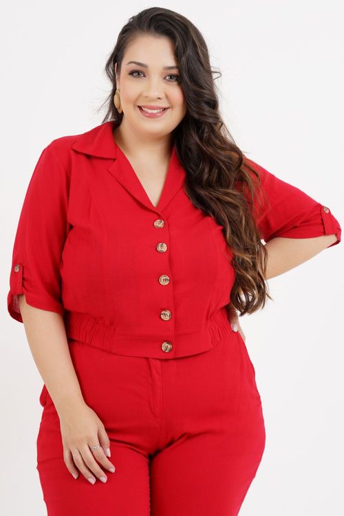 Blusa Plus Size Cloe Manga 3/4