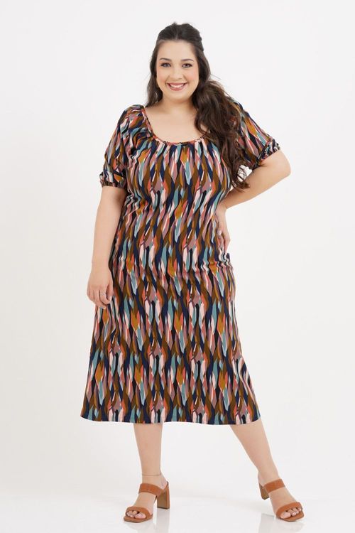 Vestido Plus Size Fabíola Midi