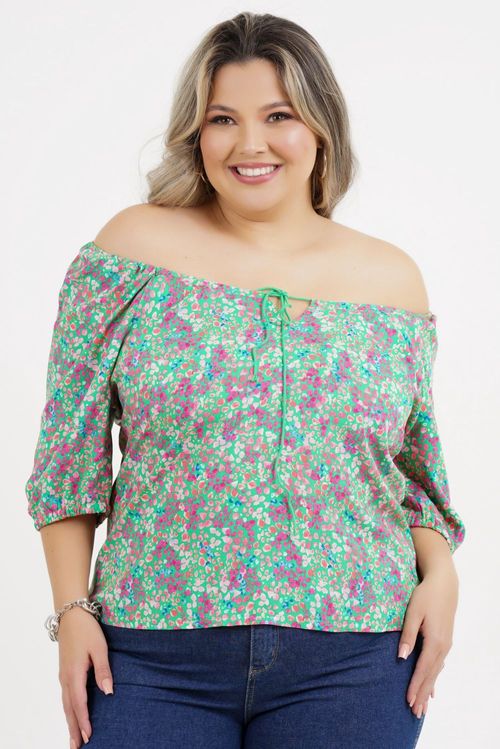 Blusa Plus Size Elisa Manga Curta