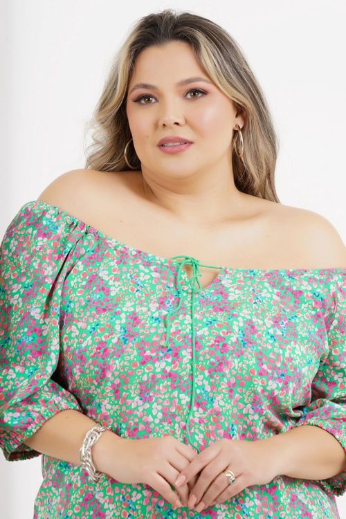 Blusa Plus Size Elisa Manga Curta