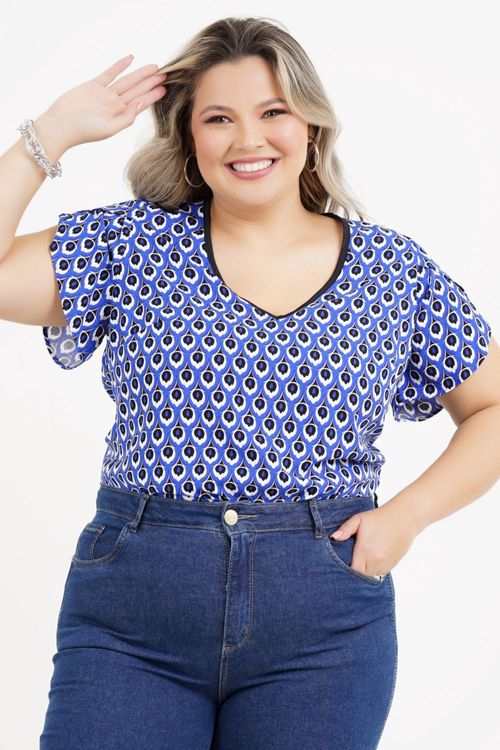 Blusa Plus Size Dalila Manga Curta
