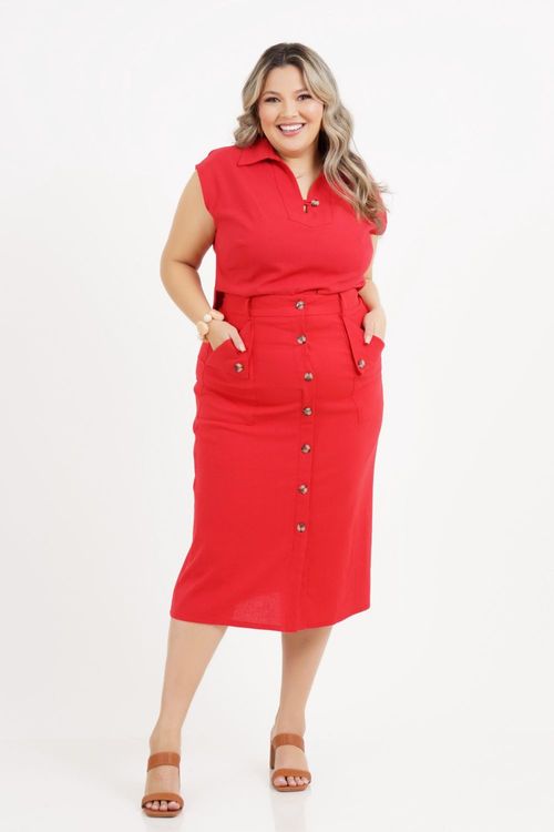 Blusa Plus Size Camila Manga Curta