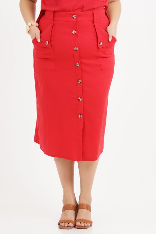Saia Plus Size Camila Midi